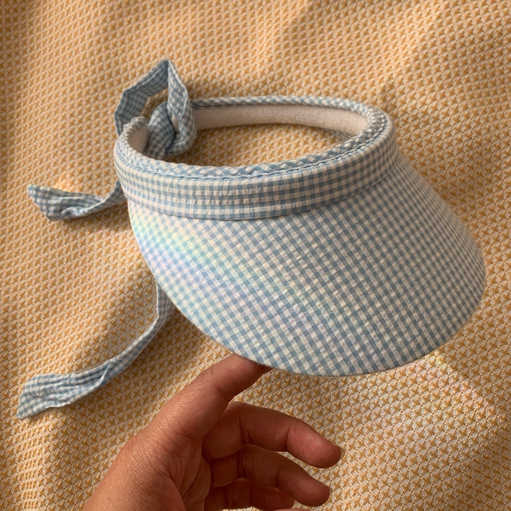 Blue gingham visor 🌤